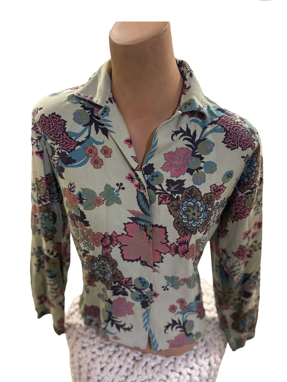 VINTAGE FLORAL BUTTON DOWN SHIRT